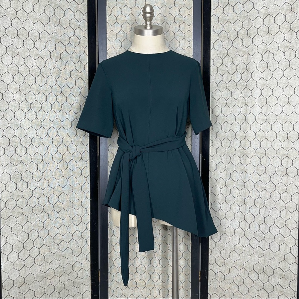 Zara Women Asymmetrical Tie Front Top